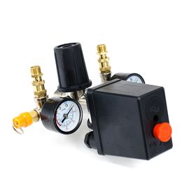 Прессостат 220 в сборе редуктор, 2 манометра, предохранительный клапан, два выхода с резьбой, 7320C PROFLINE