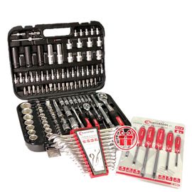 Набор инструментов 111 ед. STORM, набор ключей 12 ед. и набор ударных отверток 6 ед. INTERTOOL ET-8111-HT-1203-HT-0403