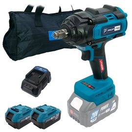 Аккумуляторный безщеточный ударный гайковерт PROFI-TEC 20V PTW820BL(2 х PT2040EP (4.0Ач), +ЗУ, сумка