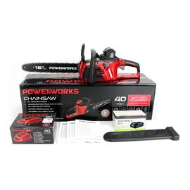 Пила цепная аккумуляторная 40V 2 Ah Powerworks PD40CS40