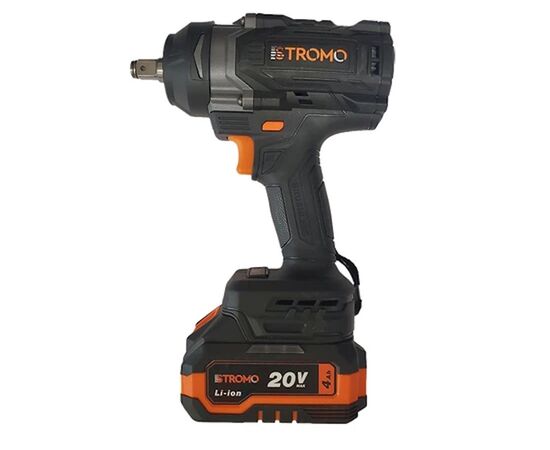 Гайковерт ударный аккумуляторный с бесщеточным двигателем 20 В, 680 Nm, 0-3300 об/мин, 0-3000 уд/мин, 1/2", с ЗУ и АКБ 4 Ач, STROMO AWA25, изображение 2