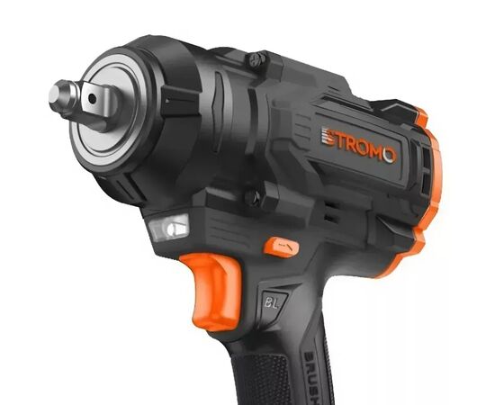 Гайковерт ударный аккумуляторный с бесщеточным двигателем 20 В, 680 Nm, 0-3300 об/мин, 0-3000 уд/мин, 1/2", с ЗУ и АКБ 4 Ач, STROMO AWA25, изображение 4