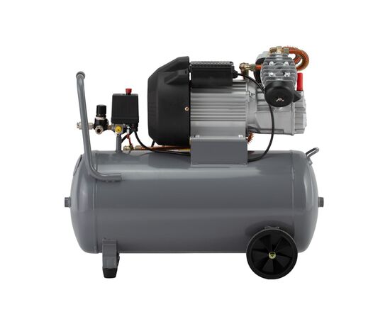 Компрессор 50 л, 3 кВт, 220 В, 10 атм, 420 л/мин, 2 цилиндра PT-0007 INTERTOOL, изображение 3
