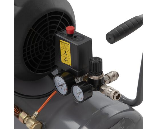 Компрессор 50 л, 3 кВт, 220 В, 10 атм, 420 л/мин, 2 цилиндра PT-0007 INTERTOOL, изображение 4